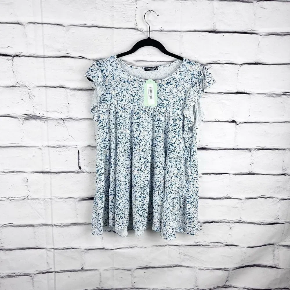 Heimish NWT flowy babydoll top M‎
